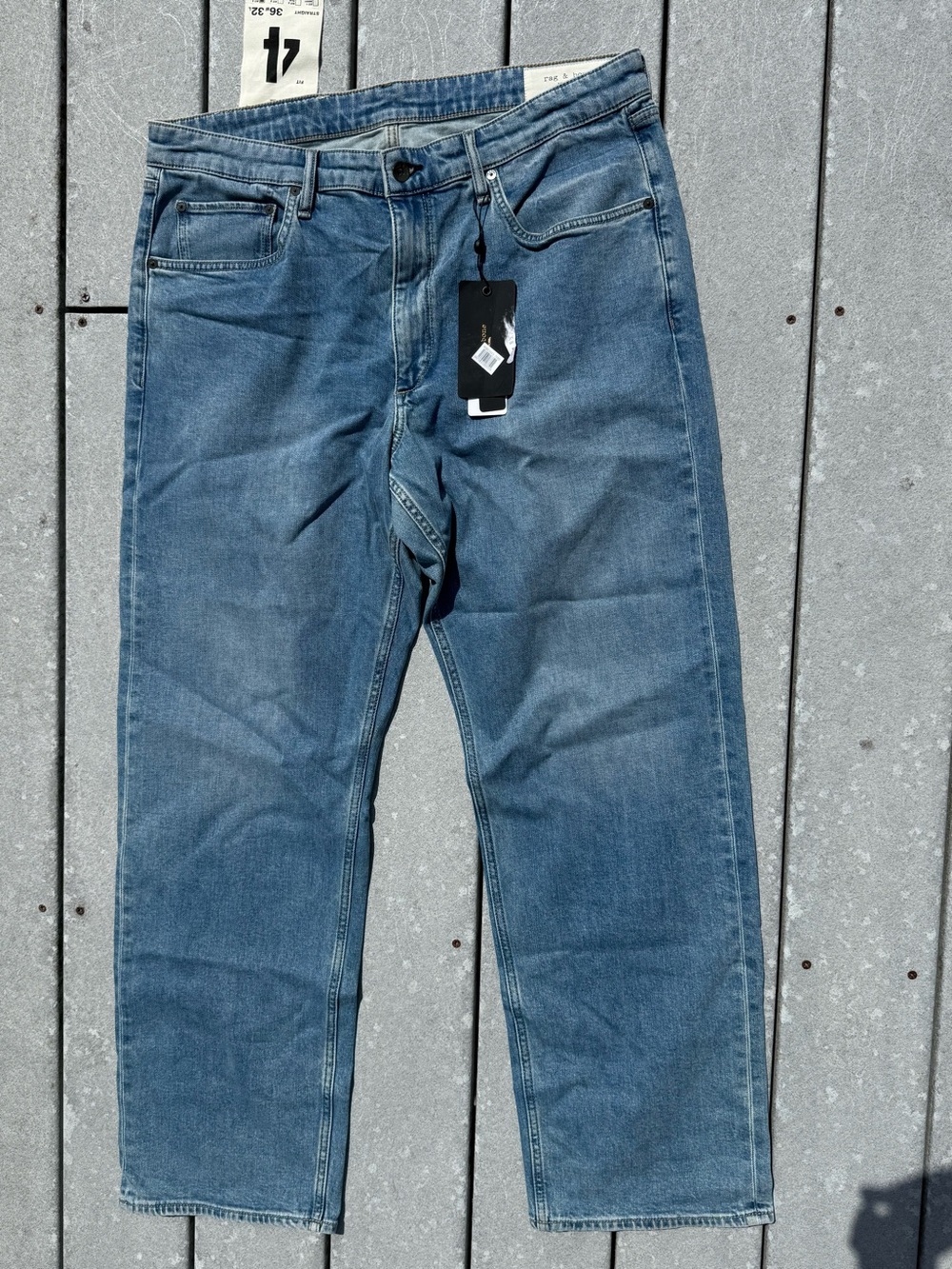 Rag and Bone Men's Blue Straight-Leg Jeans